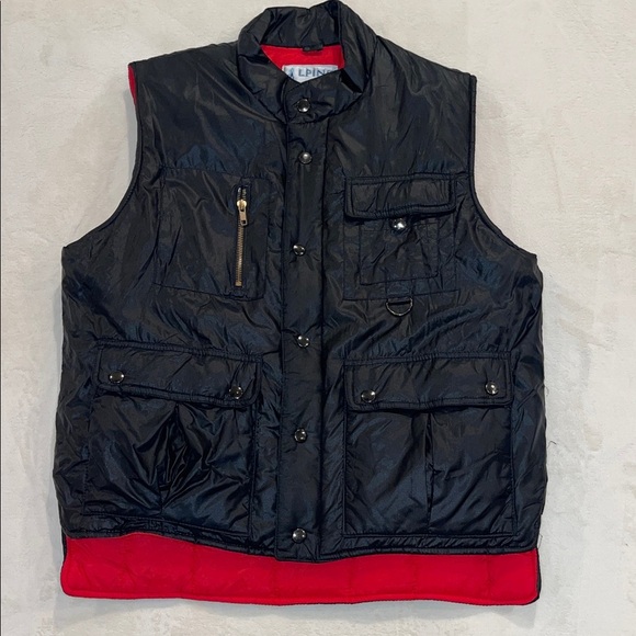 Alpine Ski Other - Vintage Alpine Ski Black and Red Men's Medium Puffer Vest